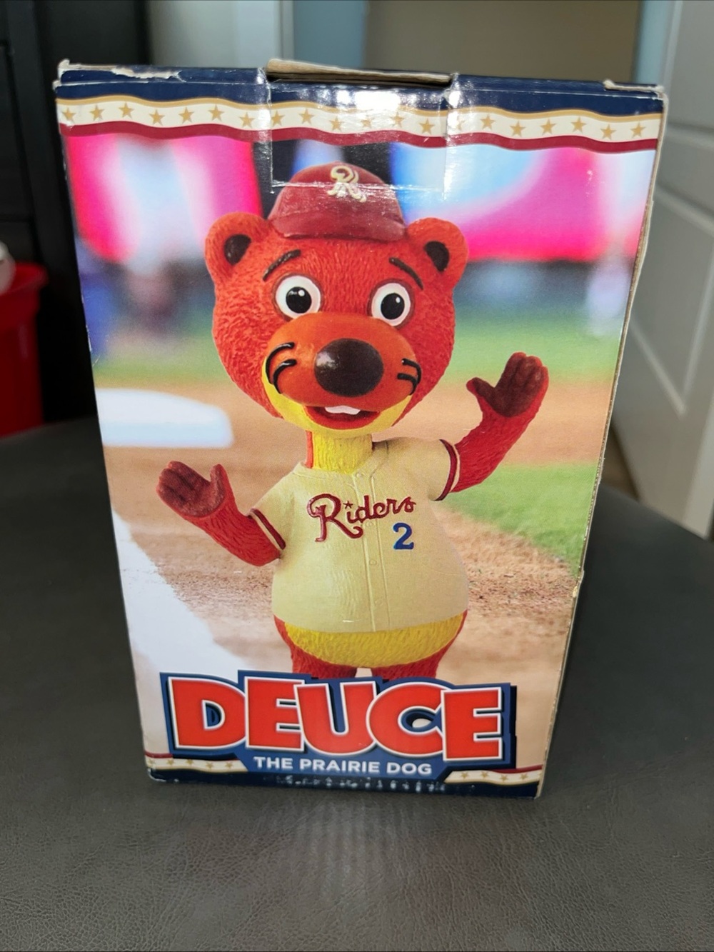 New Box Frisco RoughRiders Deuce Prairie Dog Bobblehead SGA Texas Rangers